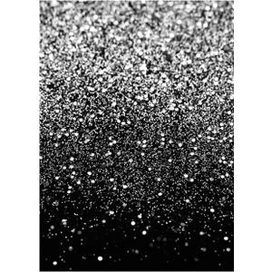 WOLADA Silver Backdrop Black and Silver Backdrop 5x7FT FW18