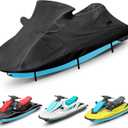 Waterproof Jet Ski Cover Custom Fit for Yamaha 2017-2025 EX EX Sport/EX Deluxe 2017-2021 EXR, 600D Oxford UV-Proof Jetski Waverunner Covers, Trailerable Jetski Cover with Air Vents, Reflective Strips