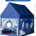 Kids Play Tent Playhouse Indoor Tent for Kids Boys Toddler, Large Castle Play House Bed Tents Spaceship Outer Space Rocket Blue, Kid Toys for Boy Girl Birthday House Gift