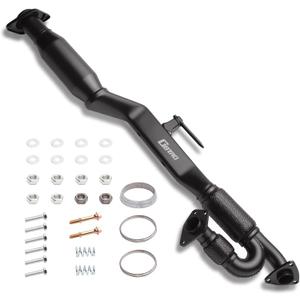 Black Rear Catalytic Converter w/Flex Pipe Fit for 3.5L 2007-2018 Nissan Altima, 2009-2014 Murano, 2011-2014 Quest, 2013-2015 Pathfinder, 2014-2016 I-nfiniti JX35 2013 QX60(EPA Compliant)
