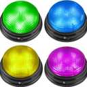 BEAN LIEVE Recordable Answer Buzzers - Set of 4, Personalized Sound, Game Show Buzzers for Family Game, Trivia Nights and Classroom Teaching