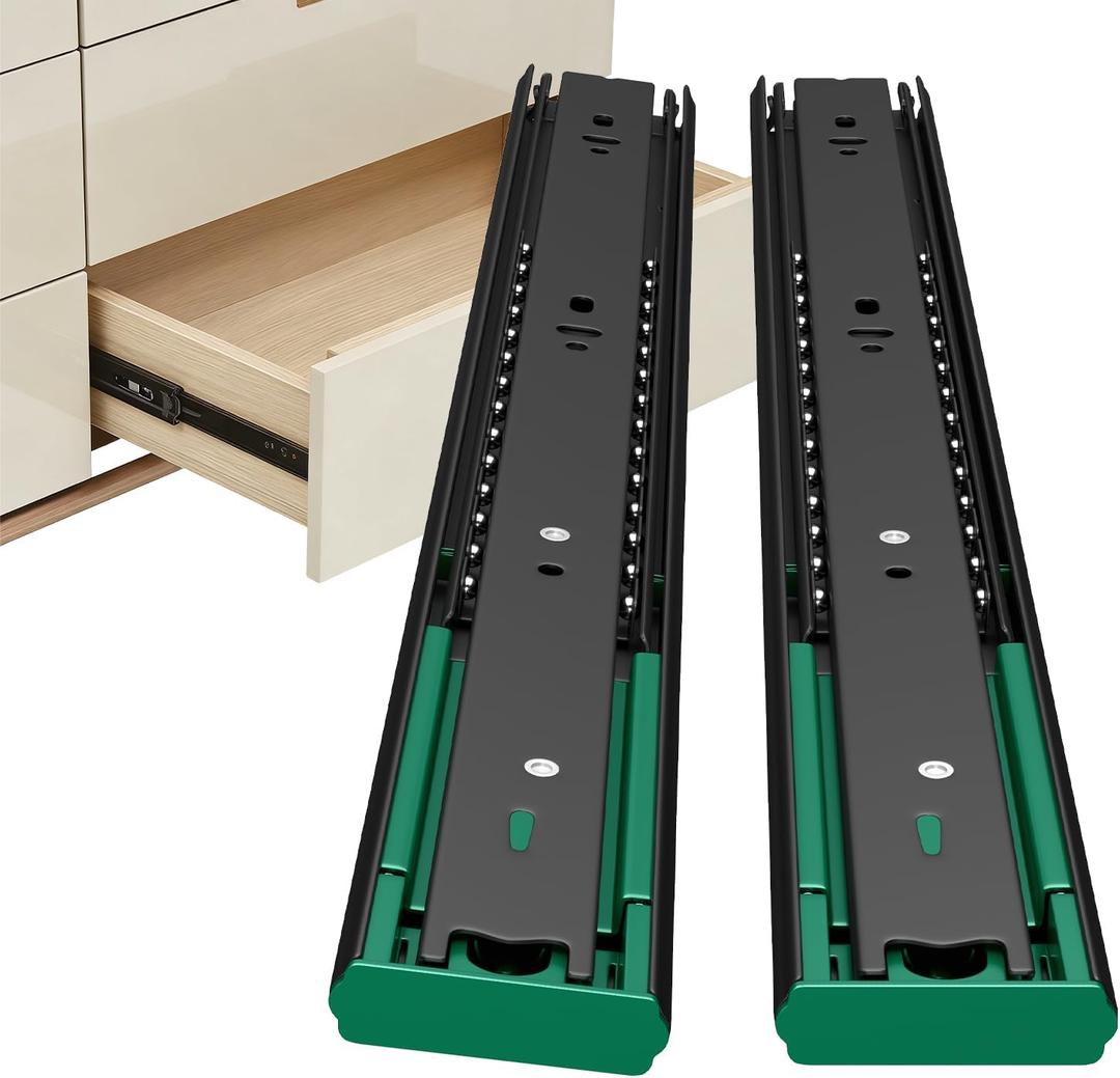 homdiy 10 Pair 20 Packs 22 Inch Full Extension Ball Bearing Drawer Slides Side Mount Soft Close Drawer Slides Drawer Glide