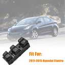 Power Window Control Switch fit for Hyundai Elantra 2011-2015, Replace OEM 93570-3X000, Front Left Driver Side Power Window Master Control Switch Button 11-15