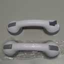 Auroras 12 Inch Grab Bars for Bathtubs and Showers with Suction Cup, Removable Shower Grab Bars for Seniors, No Drilling Heavy Duty Shower Handle for Bathroom Safety, Handicap Grab Bars, Grey (2 Pack) (Gray)