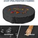 Round Dog Pool Cover, Foldable Pet Swimming Pool Cover, Waterproof Dustproof and Washable Pool Protective Cover with Drawstring Design, 48 x 12 Inches