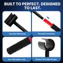 4-in-1 Door Hinge Adjustment Tool for Residential & Commercial, Heavy Duty Gap Adjusting Wrench with Thread Design & Rubber Handle, 0.55"/0.71"/0.91"/0.98"