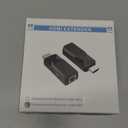 HDMI Extender Over Cat5e/6/7, HDMI Adapter, No Delay, Plug & Play, 1080P Full HD Transmit Up to 394 Ft, HDCP1.2