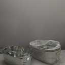 Tessco 4 Pcs 4 Gallon Galvanized Metal Tubs Large Ice Buckets for Parties Beverage Drink Tin Bins Champagne Cocktail Cooler for Summer Mimosa Bar Supplies (Classic, Silver)