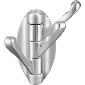 Angle Simple Bathroom Towel Hook, Metal Foldable Swivel Hook, Robe Coat Hanger for Wall, Brushed Nickel (1 Pack)