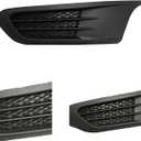 2011-2014 for Jetta Fog Light Cover Set Driver & Passenger Side Left/Right Side Black - 5C68536659B9 VW1038119, 5C6853666H9B9 VW1039119