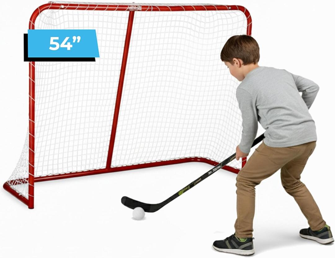 Premier Sports Street Hockey Goal & Shooter Tutor Portable Hockey Net for Indoor & Outdoor Use Hockey Training Equipment