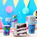 Vesici 100 Pcs Cartoon Video Game Party Supplies 9 oz Disposable Paper Cups Llama Themed Party Cups for Girl Boy Battle Gamers Birthday Baby Shower Decorations
