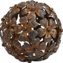 Everydecor Metal Decorative Sphere for Home Decor - Decorative Balls for Shelves, Centerpiece Bowls, Bookshelf - Decoration Orbs Accents for Living Room, Bedroom - Antique Brown Shelf Spheres (4 Inch)