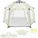 Pop Up Playpen Indoor & Outdoor Playpen for Babies and Toddlers
Pop n go Playpen with Removable Sun-Shades, Pop Up Play Tent Portable Outdoor Baby Playpen for Beach with Travel Bag, Beige
