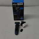 Braun Electric Shaver for Men, Series 5 5118s, Waterproof, Wet & Dry Shave, Turbo Shaving Mode, Foil Shaver with Precision Trimmer, Battery Powered, 50 Minute Battery Runtime (4 Piece Set w/ 2 Shave Modes, Blue)