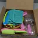 Beach Toys, Sand Toys with 2 Collapsible Beach Bucket and Beach Mesh Shovel, Sand Shovel, Shark Tooth Sifter and Mesh Bag for Shell Collecting, Sand Dipper Beach Scoop for Kids Boys Girls