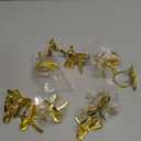 12 Pcs Gold Bow Napkin Rings, Metal Butterfly Napkin Holders for Dinner Parties Wedding Banquet Table Setting Family Gatherings Table Decoration