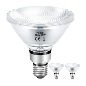 PAR38 Halogen Flood Light Bulbs 90W 120V, 2Pcs PAR38 Halogen Light Bulbs with E26 Base, 2800K Warm White, 4050 Lumens for Indoor and Outdoor