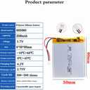 3.7V 605060 2500mAh Lithium Polymer ion Battery Rechargeable Polymer Battery Pack with JST 2.0mm Connector