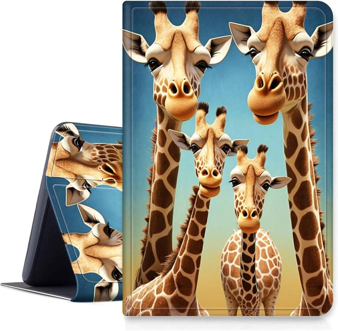 Case for Samsung Galaxy Tab A 10.1 2019 Model SM-T510 / T515 / T517 Tablet,PU Leather Fold Stand Protective Cover with Auto Sleep/Wake for Samsung Tab A 8.0 2019,Giraffe