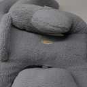 FLORICH Kids Travel Pillow, Car Sleeping Travel Pillow for Kids, Removable H-Shaped Pillow for Adults and Children to Support Head and Body Road Trips with Neck Pillow and Blanket (Grey)