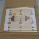 Giverny 9x12 Picture Frames, Gold Photo Frames for Wall Mounting, Simple Design Glossy Finish Frame Perfect for Home Decoration, Office, Hotel and Various Ceremonies Praties