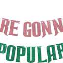 You're Gonna Be Popular Banner - Wicked Party Decorations, Good Witch Bad Witch Bachelorette Party Decor, Magical Emerald Birthday Party Decorations, Green and Pink Glitter