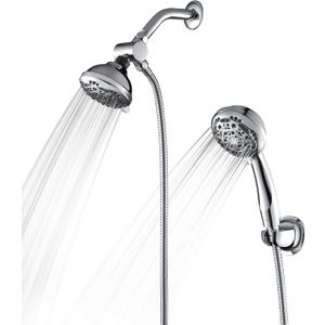 AMAZING FORCE Shower Heads with Handheld Spray Combo, High Pressure Handheld Showerhead with 7 Spray Setting, 2 in 1 Shower Head Stainless Steel Shower Hose, 1.8 GPM AMAZING FORCE Shower Heads with Handheld Spray Combo, High Pressure Handheld Showerhead with 7 Spray Setting, 2 in 1 Shower Head Stainless Steel Shower Hose, 1.8 GPM