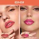 3 x 2Pcs Peel Off Lip Gloss Tattoo and Lip Oil 2-in-1, Lip Stain Peel Off Masque - Peel Off Lip Tint ,Long Lasting Waterproof Transfer-proof Lip Mask Lip Gloss Peel Off Lip Liner,Stay Lip Makeup 02#+03#