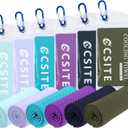 CSITE 6 Pack Cooling Towels (47"x12") for Neck and Face, Ice Towel for Hot Weather, Soft Breathable Chilly Gym Towels, Microfiber Towel for Work Out, Yoga, Running, Camping & More Activities