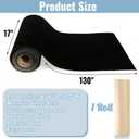 Self Adhesive Felt Fabric, 130''L x 17''W Soft Black Velvet Drawer Liner Roll, DIY Velvet Fabric Peel and Stick Felt Arts Crafts Tape for Jewelry Box, Cup Mats, Picture Frames, Chair Legs