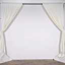 Efavormart 2 Pack | Ivory Fire Retardant Scuba Polyester Curtain Panel Backdrops Wrinkle Free with Rod Pockets - 10ftx10ft