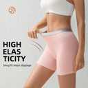 Womens Boxer Briefs Panties, Cotton Comfortable Boy Shorts Underwear, Anti Chafing Soft Panty, 2 Pack (L)