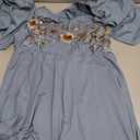 Verdusa Women's Plus Size Western Boho Floral Dress Cowgirl Country Concert Vacation Outfits Flowy Summer Dresses, 0XL, Dusty Blue