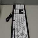Elderly Keyboard, Large Print Computer Keyboard, 104 Keys QWERTY, High Contrast Keys, Big Print Letter USB Wired Keyboard Standard Full Size for Old People Low Vision Individuals(Black)