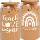 Teacher Appreciation Gifts - Teacher Gifts for Women - Teachers Appreciation Week, Back To School, Birthday Gift - Thank You Gift Ideas for Teachers Women Daycare Preschool - 16 Oz Can Glass