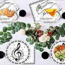 50Pcs Musical Notes Party Supplies Music Paper Plates Tableware Set 9" Music Notes Dinner Plates 7"Music Dessert Plates for Music Themed Karaoke Jazz Party Music Birthday Party Decorations Serve 25