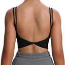 Aoxjox Women's Workout Sports Bras Fitness Yoga Crop Tank Twist Back Cami L