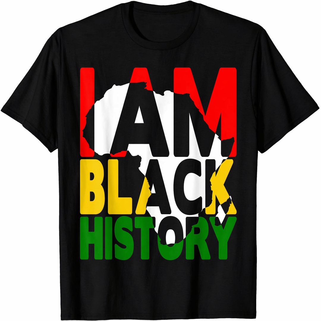 I Am Black History Month African American Pride Celebration T-Shirt, Small