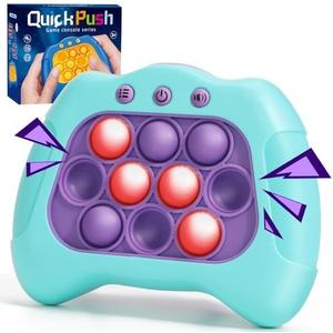 AOTIBO Fast Push Machine Light Up Fidget Toys for Kids Adults, Handheld Game for Kids 3-12, Quick Push Bubble Stress Toy, Sensory Toys Travel Games, Xmas Birthday Gifts for Boys Girls (Blue - Purple)