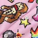 KYKU 80s Costume 90s Clothes Hawaiian Shirt for Men Button Down Shirts Short Sleeve Retro Disco Outfits (Pink, S)