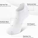 Uporee Low Cut Athletic Ankle Socks - Cushioned, Soft & Breathable, Anti-Blister Tab, 6 Pairs Men & Women (White)