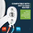 Warm Hot and Cold Bidet Attachment- Dual Nozzle Warm Water Bidet Attachment for Toilet with Self-Cleaning Nozzles and Ceramic Valves - Easy to Install Bidet with Picture Instructions