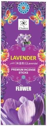 Chakra Lavender Incense Sticks – Pack of 6 (120 Sticks Total) | Natural Hand-Rolled Aromatherapy Sticks for Relaxation, Meditation & Air Purifying