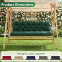 Porch Swing Cushions - Waterproof Swing Cushion for Outdoor Furniture: Patio Outdoor Swing Cushions 2-3 Seater Replacement with Backrest (Dark Green, 60 x 40 x 4.7 Inches), 39 inches x 59 inches