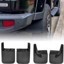 JSCARLIFE Mud Flaps for 2018-2024 J-eep Wrangler JL | No-Drill Splash Guards | Front & Rear Set | Black PP Plastic | Protects Against Mud, Rocks & Road Debris