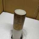 Bloomingville Modern Marble Paper Towel Holder with Brass Accent Band, White, 12"