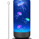 Jellyfish Lamp - 7 Color Changing LED Tank Aquarium Light, Mood Lamp for Home Office Bedroom Decor, 2 Lighting Modes for Relax/Sleep, Gift for Kids Teens Adults 