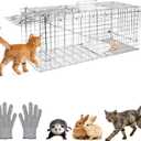Humane Live Animal Trap Cage 26" 9" 10",Heavy-Duty Live Catch Cage for Raccoon, Squirrel, Stray Cats, Groundhogs, Armadillos, Opossums, Rabbits, Skunk, Mole, Small Wildlife Control