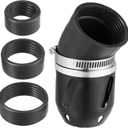 Motorcycle Air Filter, 26/35/42/48mm ID 90x60mm Universal for Motorcycle ATV Durable Aluminum Alloy Black